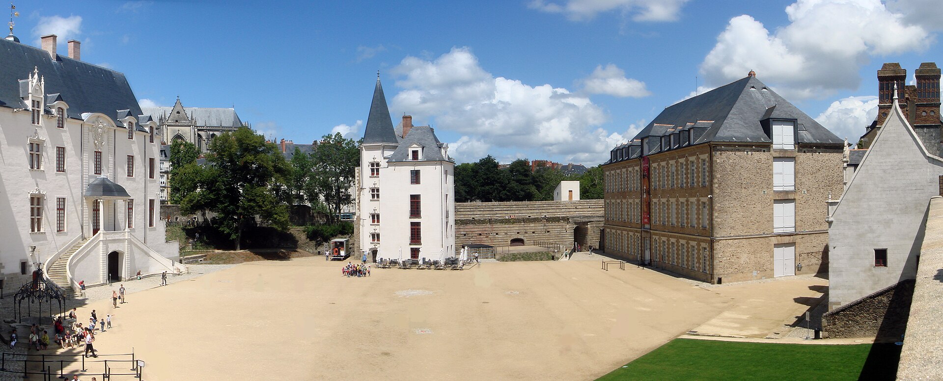 The courtyard of the Château des ducs de Bretagne in Nantes